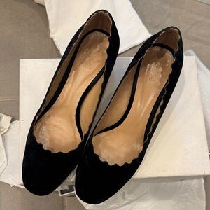 Chloe Black Scalloped Flats